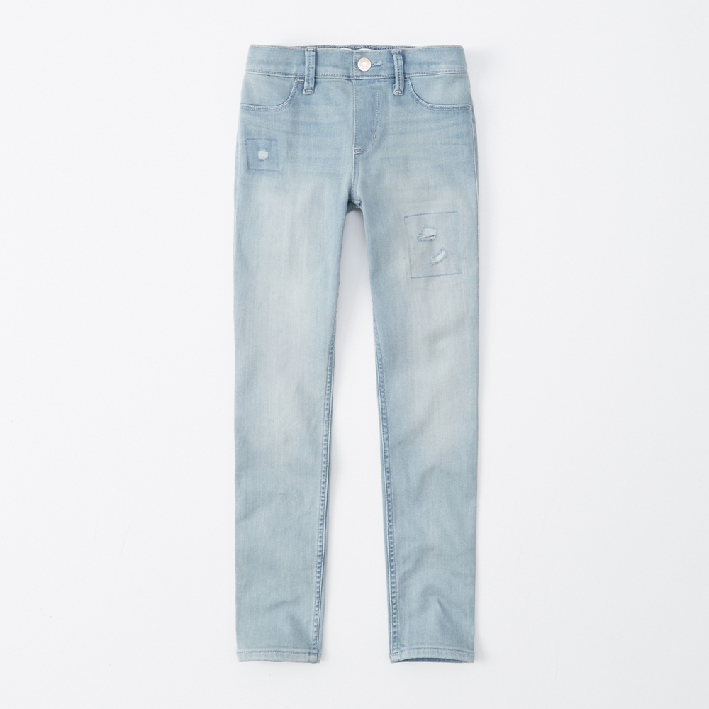 ripped pull-on jean legging