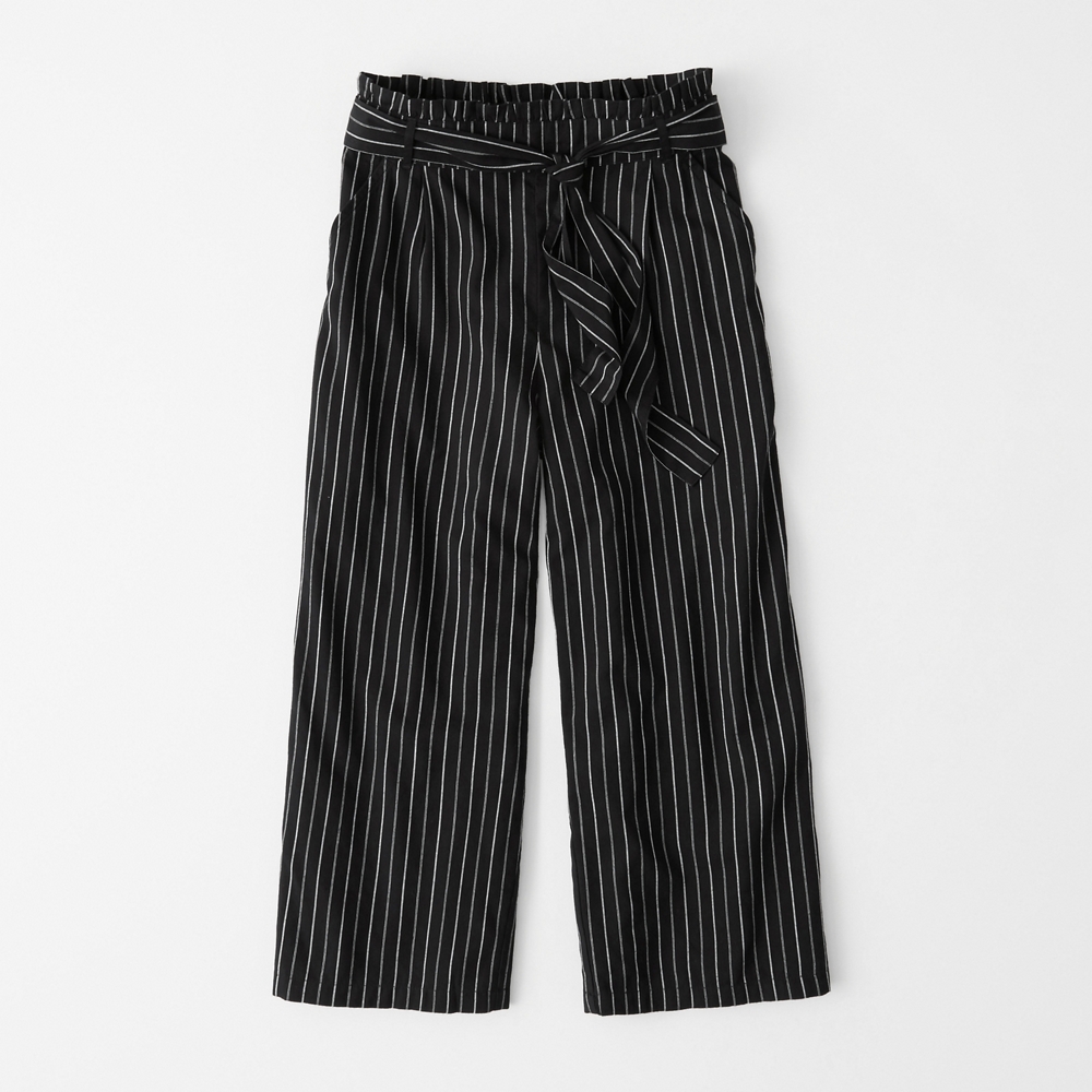 cropped paperbag waist pants