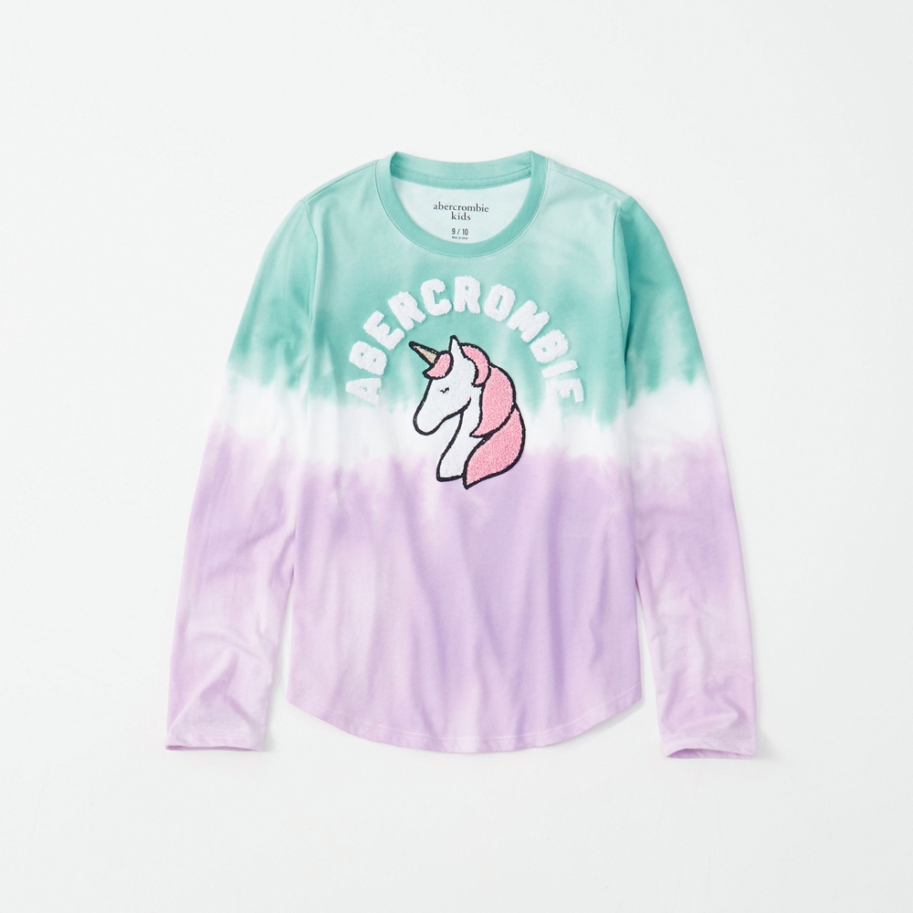 chenille logo long-sleeve tee