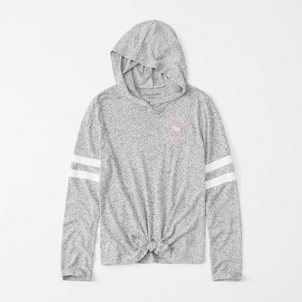 cozy tie-front hoodie