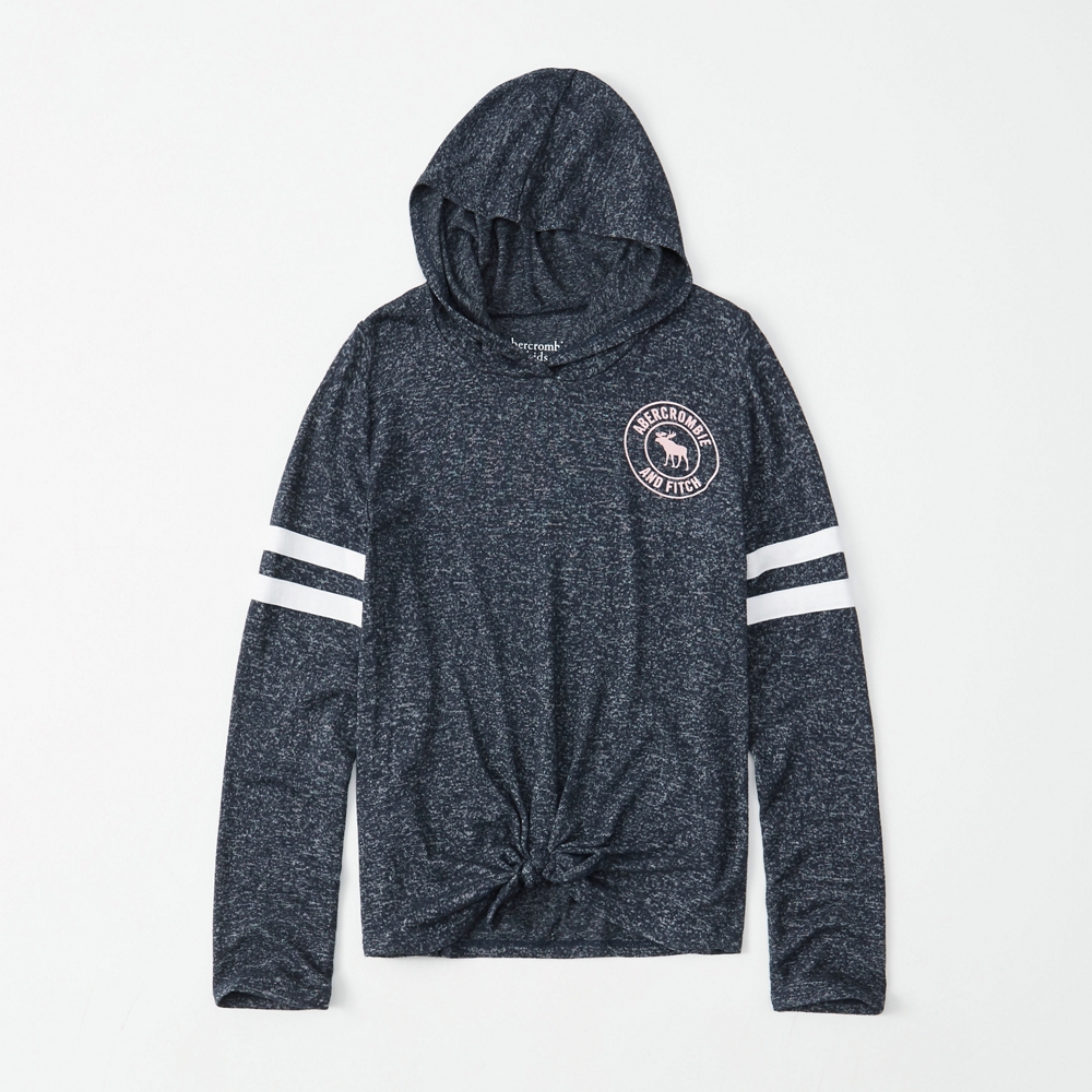 cozy tie-front hoodie