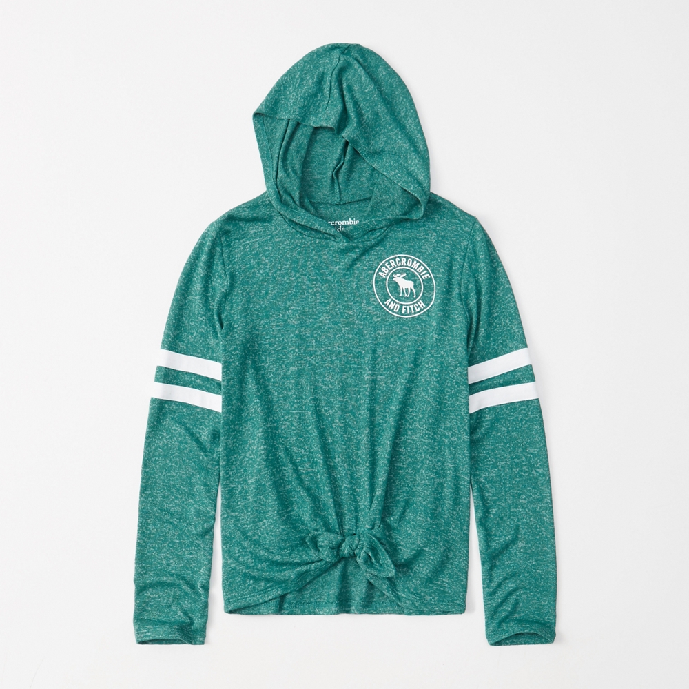 cozy tie-front hoodie