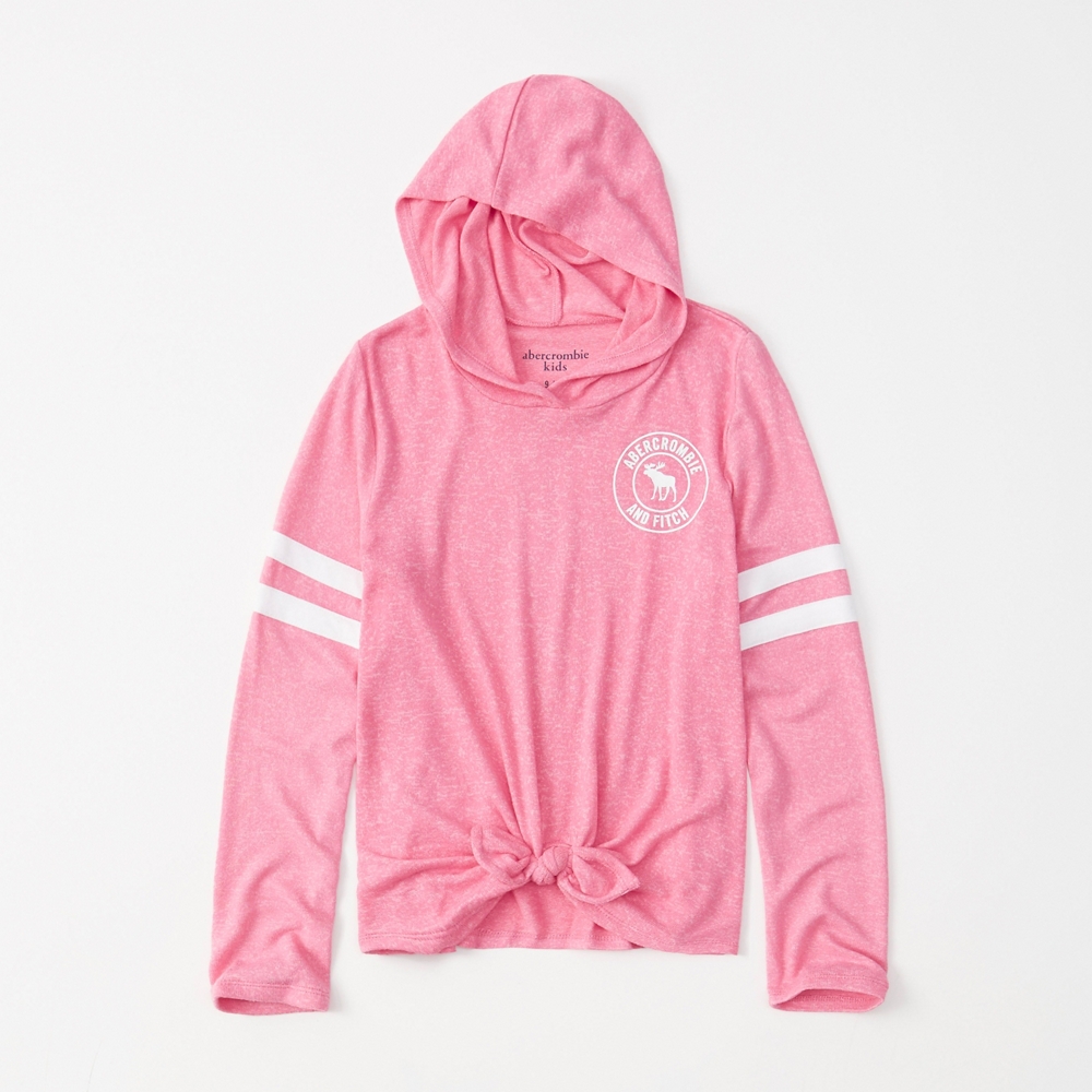 cozy tie-front hoodie