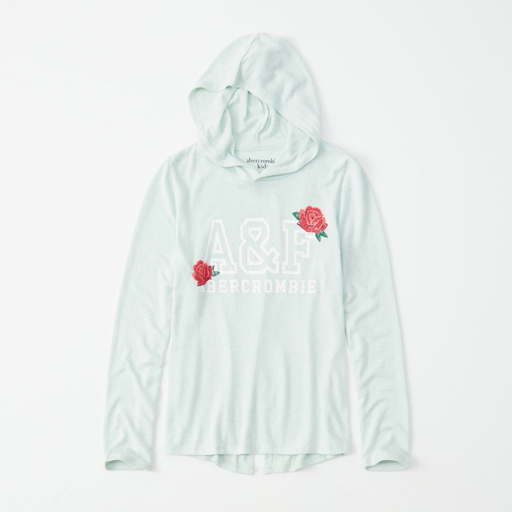 zip-back cozy logo hoodie