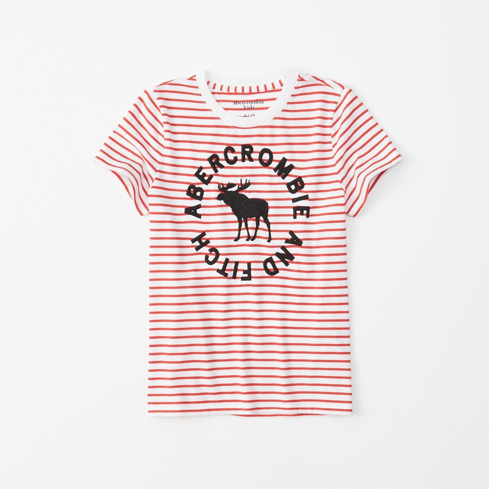 embroidered logo pattern tee