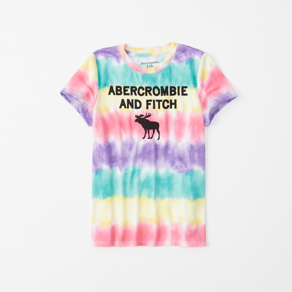 embroidered logo pattern tee