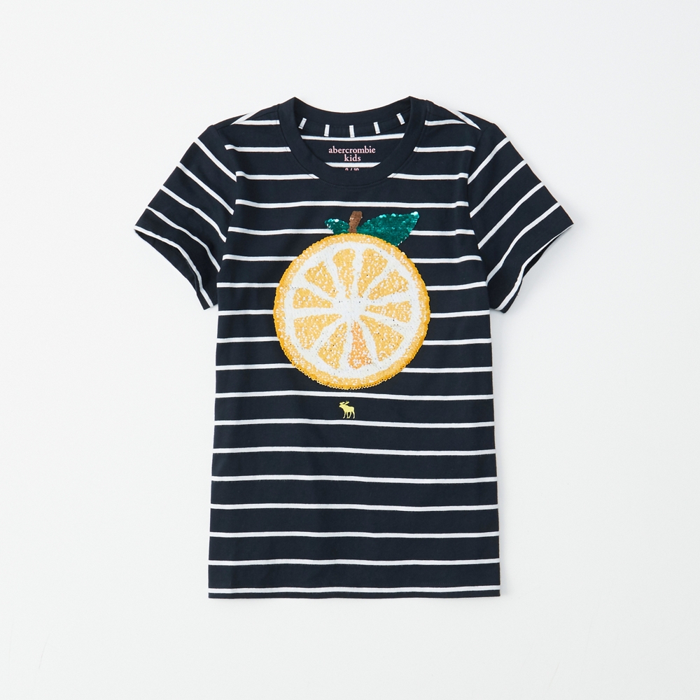 flip sequin graphic tee