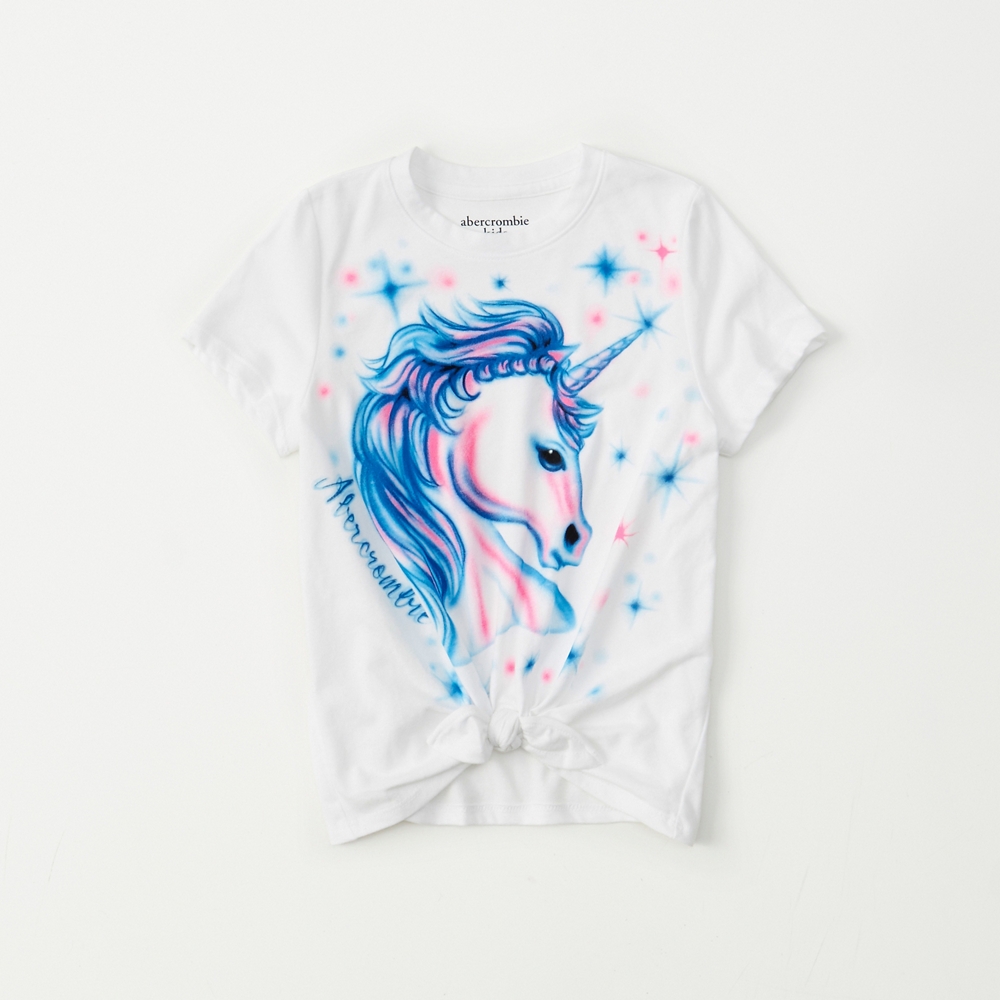 tie-front graffiti logo tee