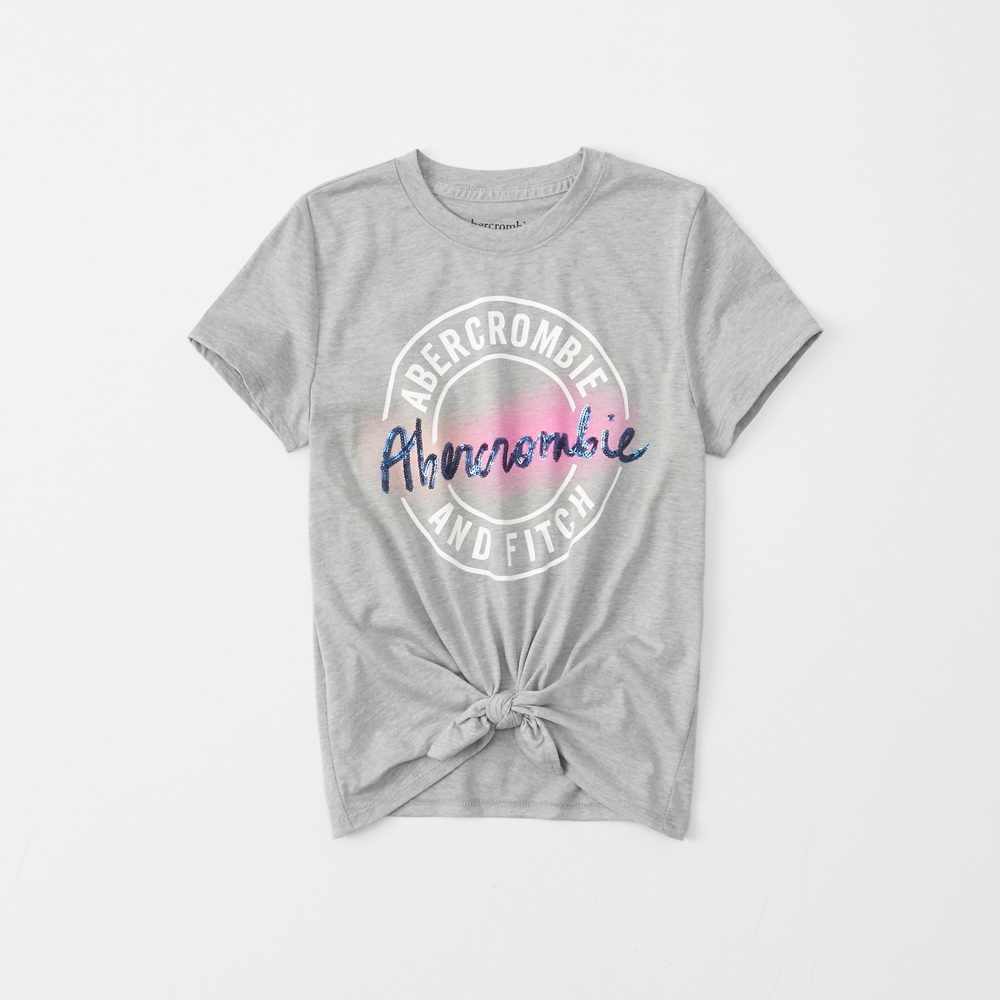 tie-front graffiti logo tee