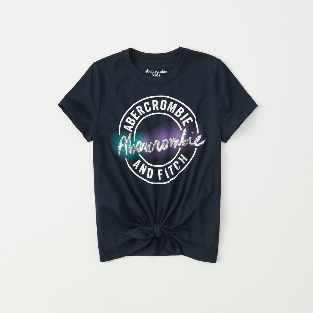 tie-front graffiti logo tee