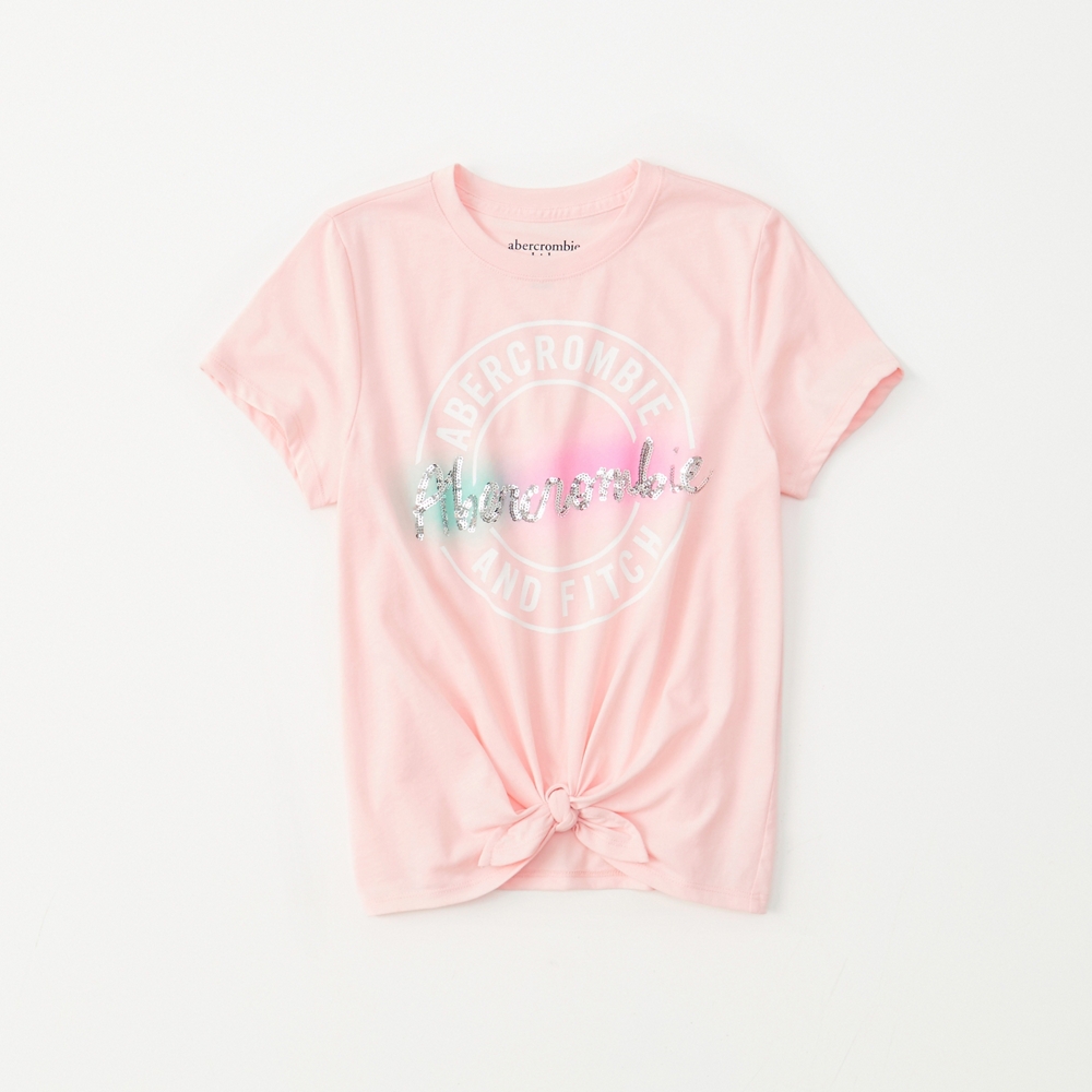 tie-front graffiti logo tee