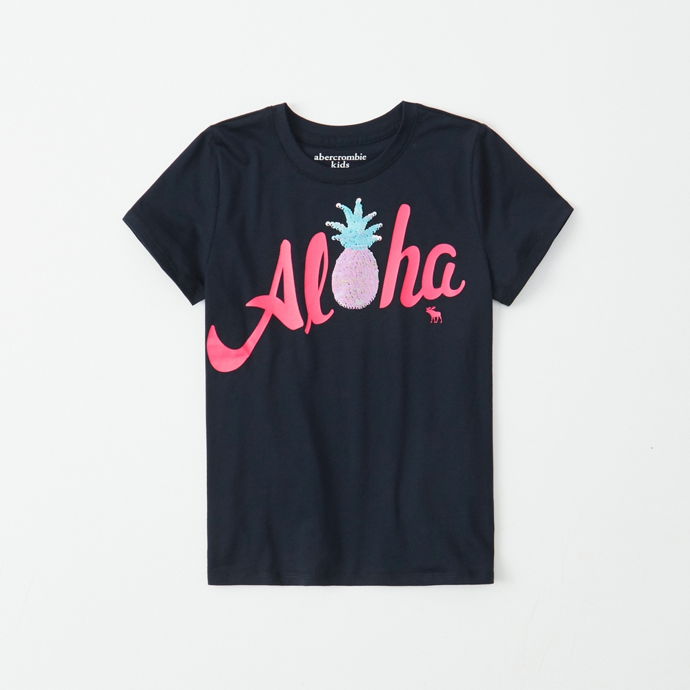 short-sleeve flip sequin tee