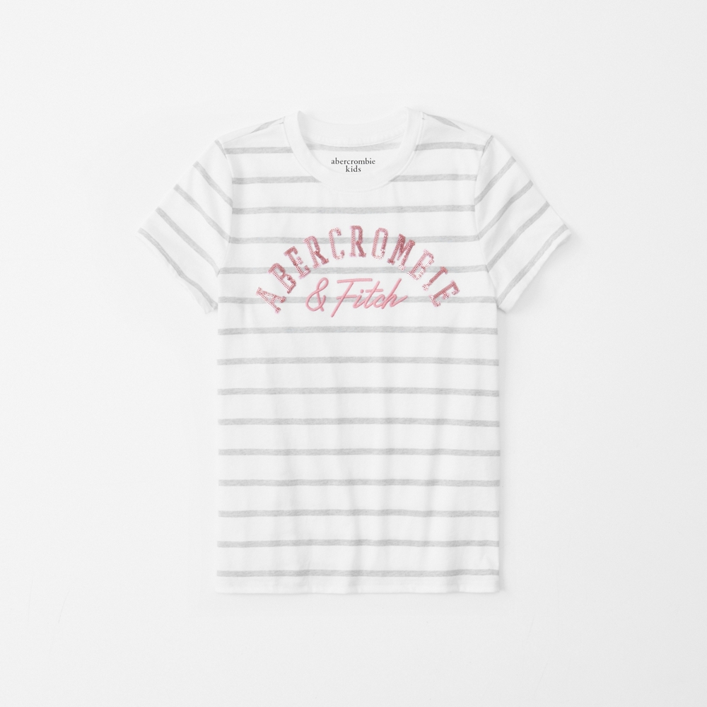 sequin logo tee