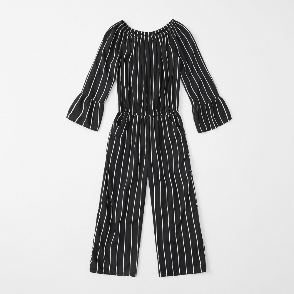 off-the-shoulder cropped jumpsuit