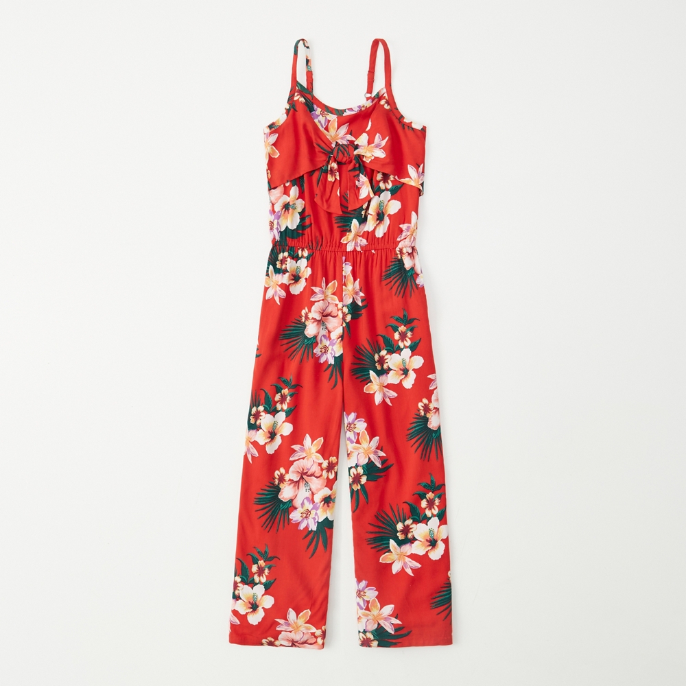 strappy tie-front jumpsuit