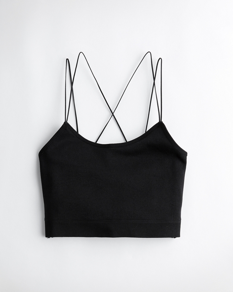 black crop cami