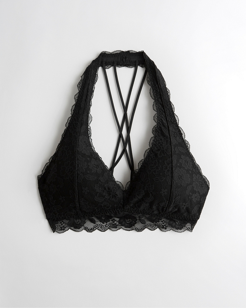 lace halter bralette hollister