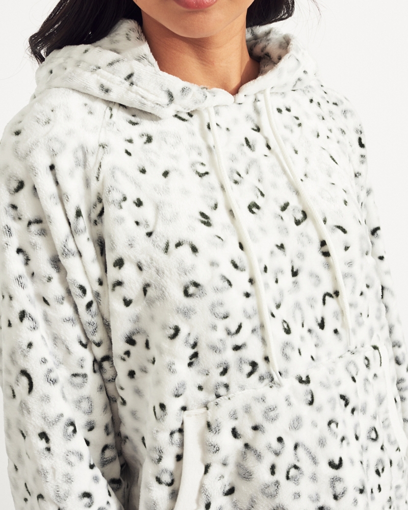 leopard sherpa hoodie