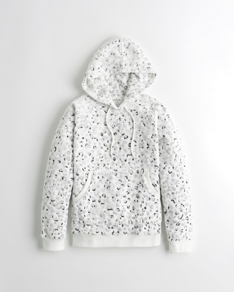 sherpa hoodie white