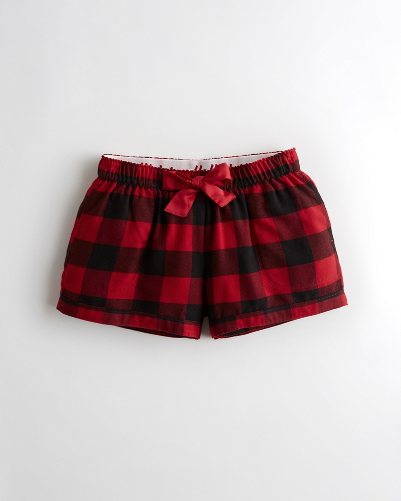 hollister flannel sleep shorts