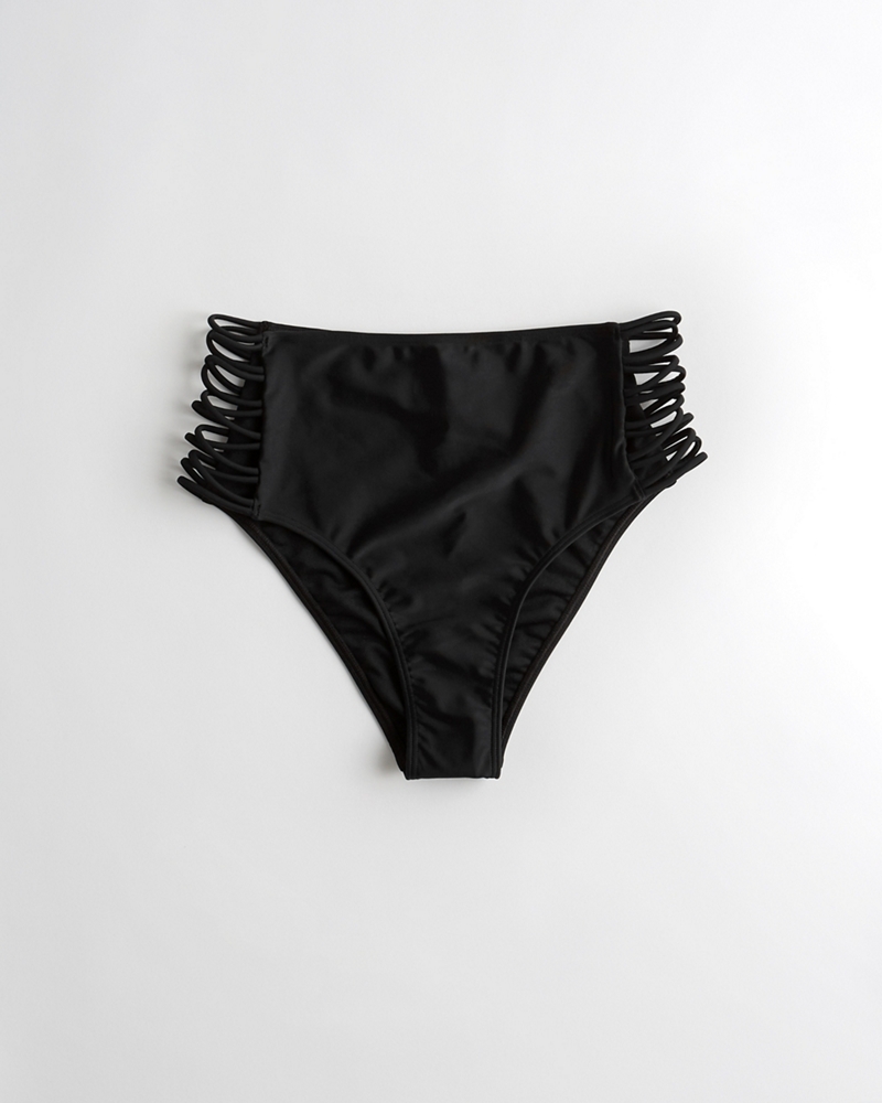 black high waisted cheeky bottoms