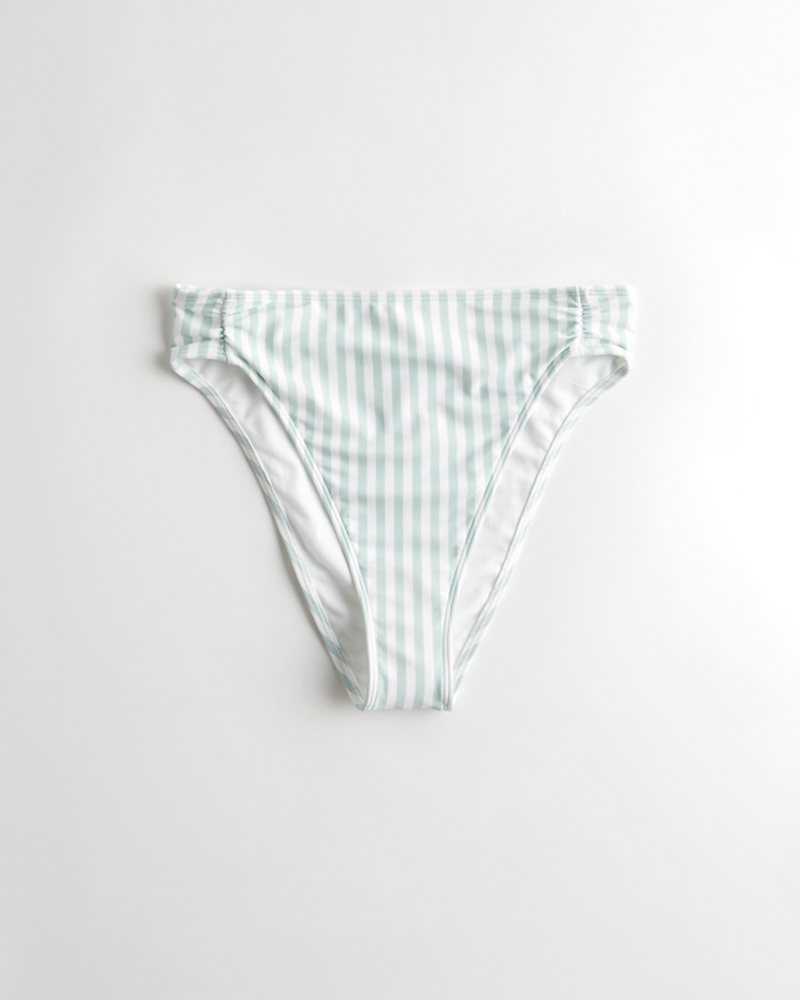 ruched bikini bottoms high waisted