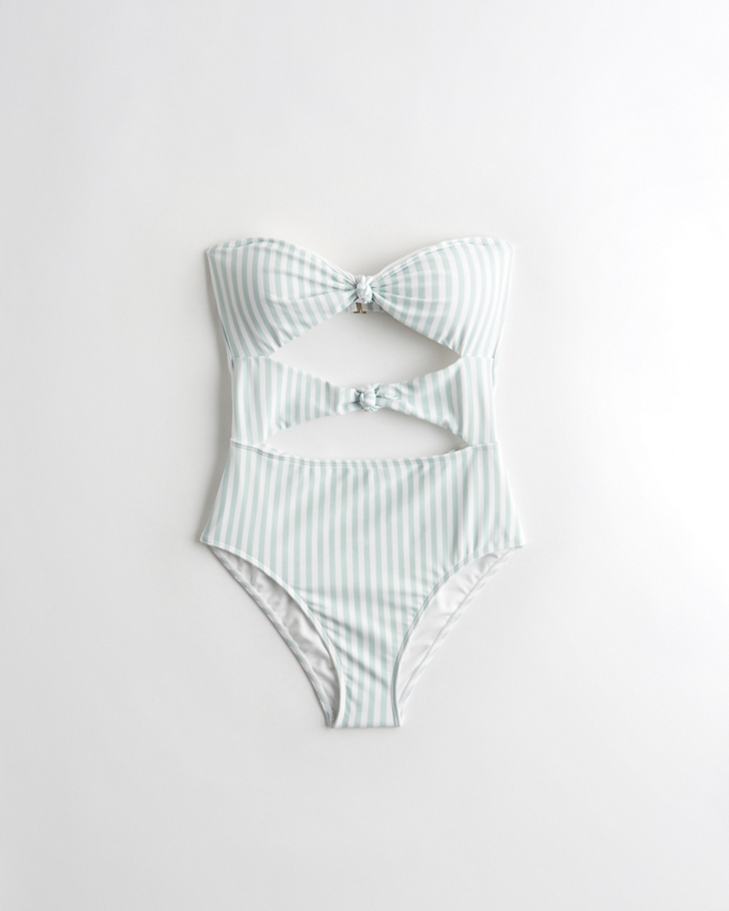 knot cut out swimsuit