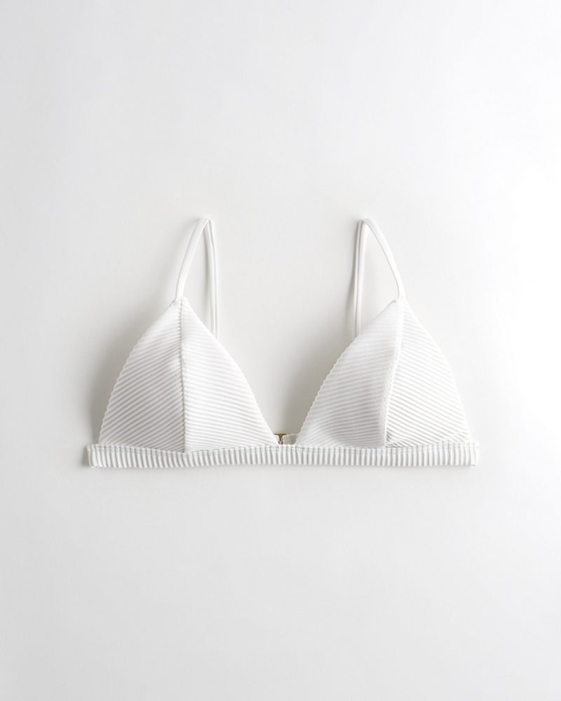 hollister ribbed triangle bikini top