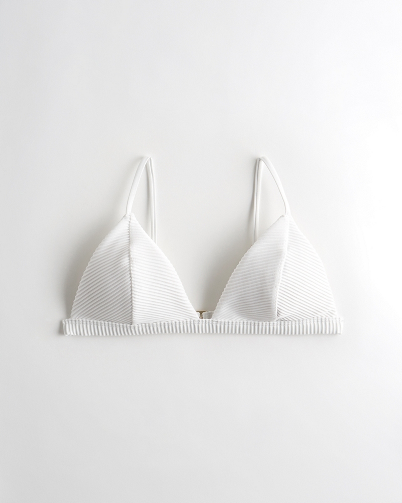 ribbed triangle bikini top hollister