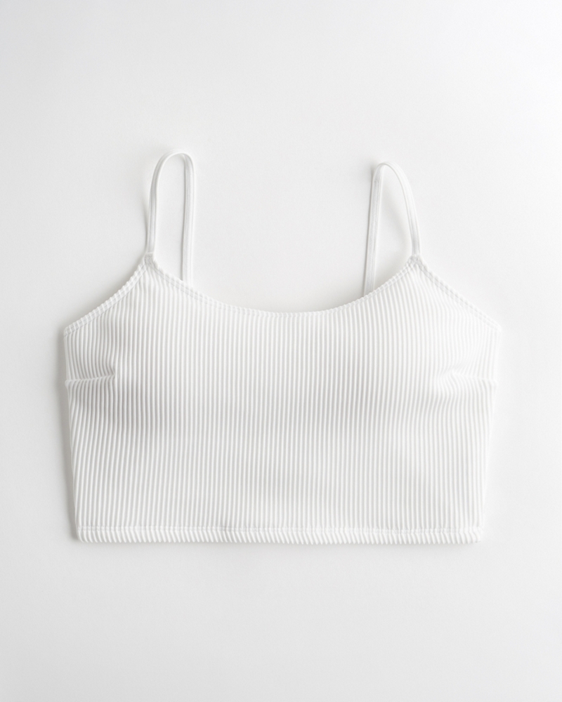 cropped ribbed bra top