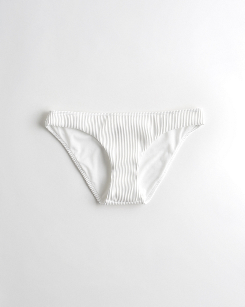 white ribbed bikini bottoms