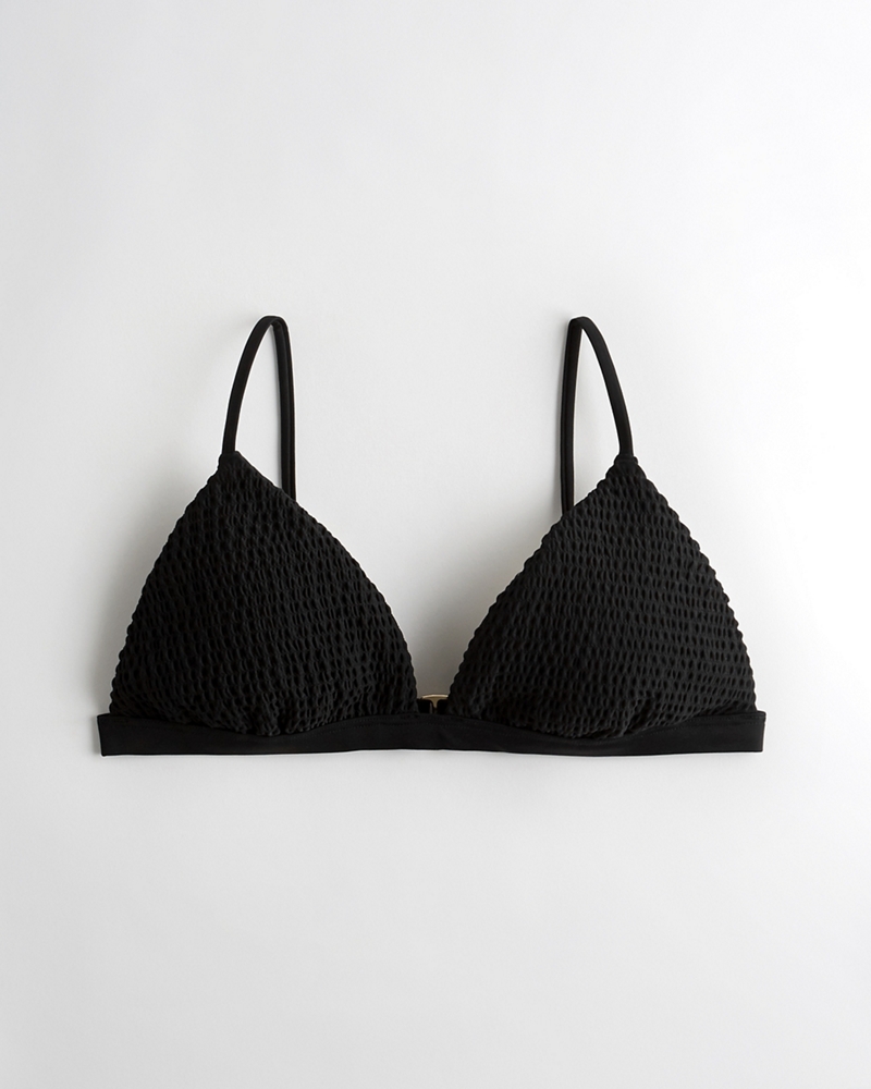 black smocked bikini top