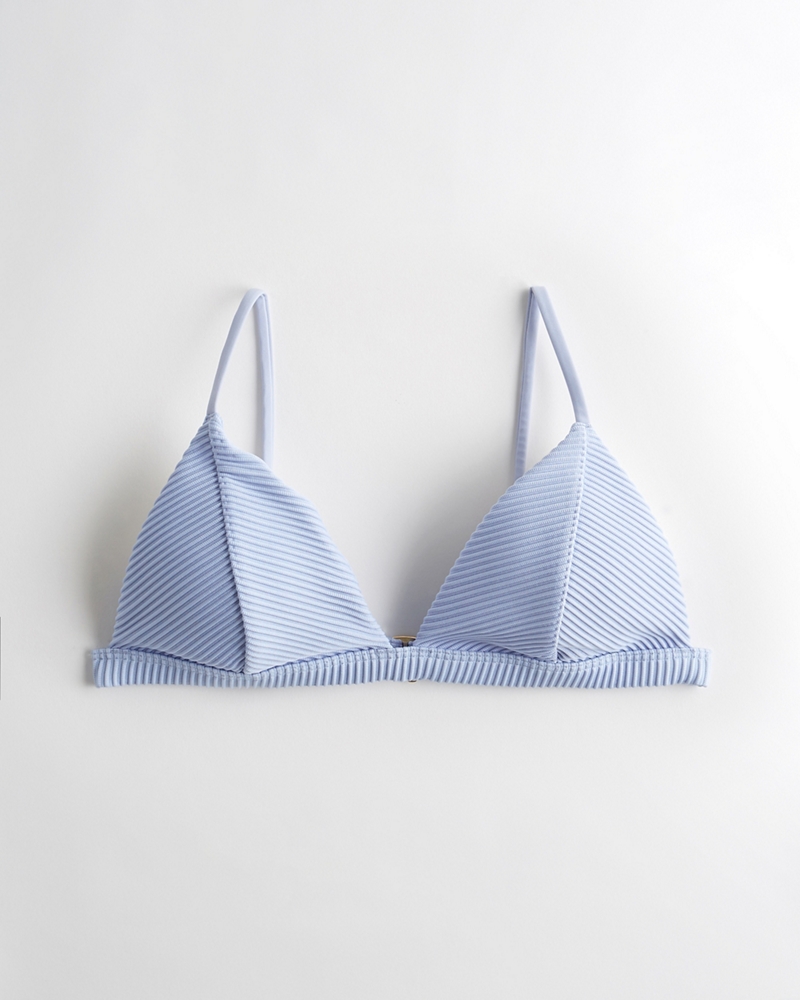 hollister ribbed triangle bikini top