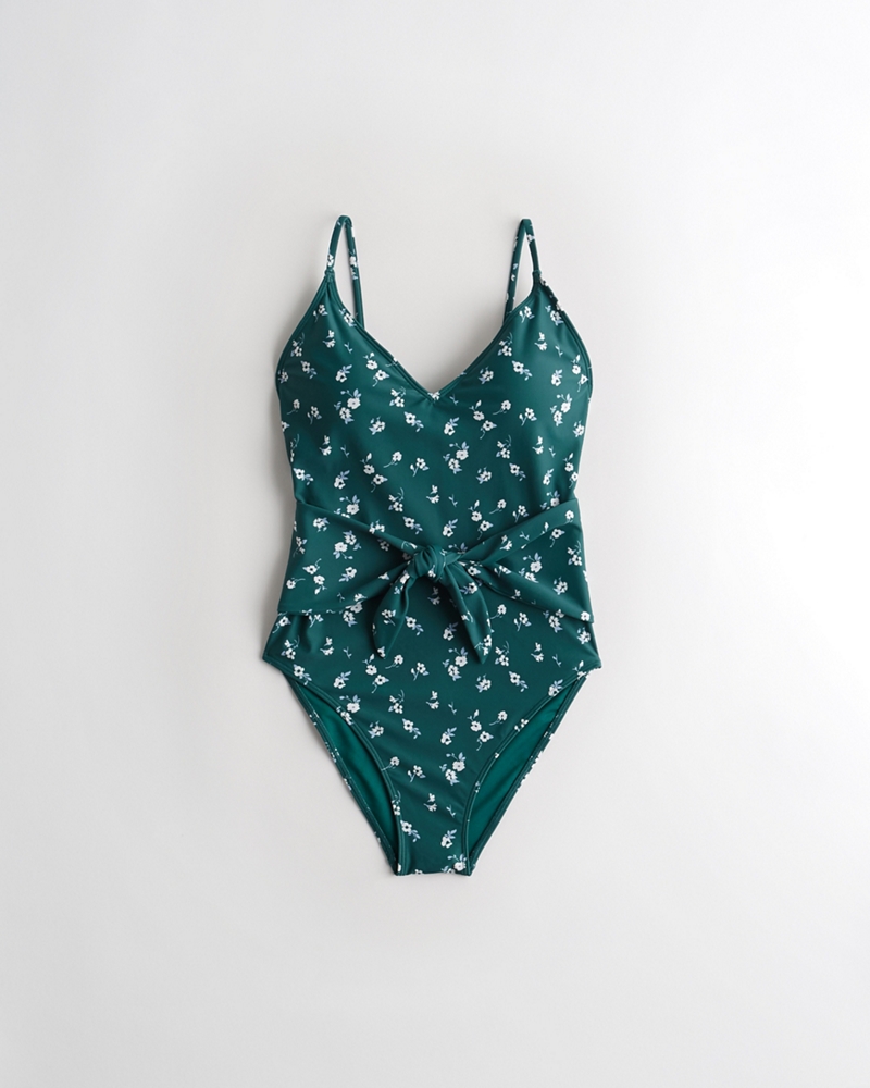 tie front one piece