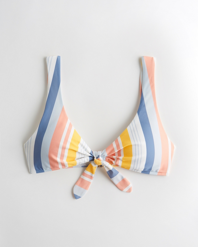 hollister tie front scoop bikini top