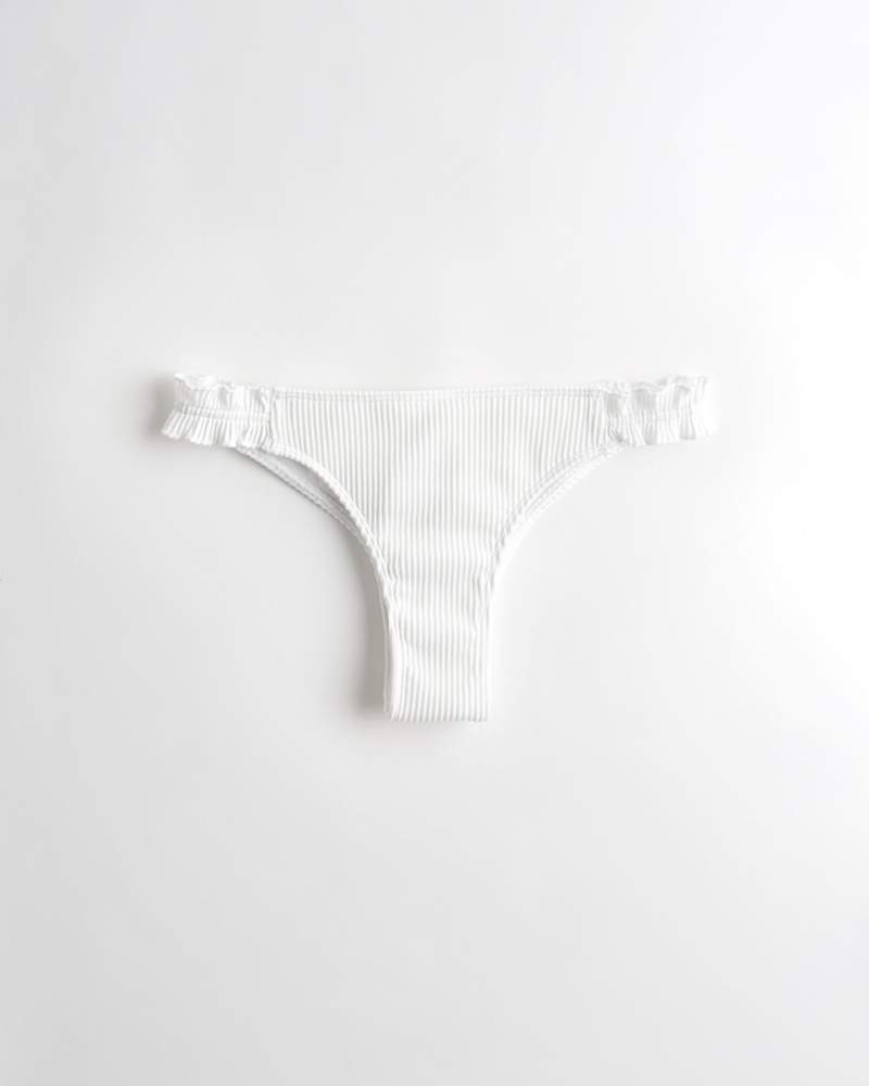 white ruffle swimsuit bottoms
