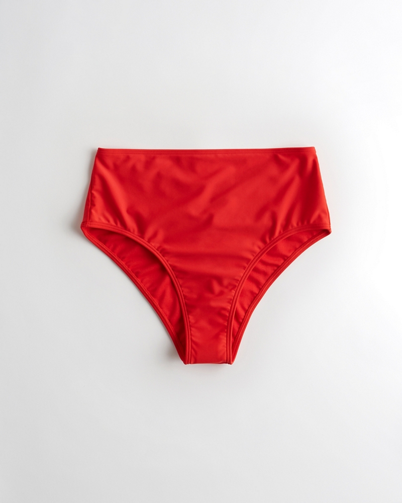 red high leg bikini bottoms