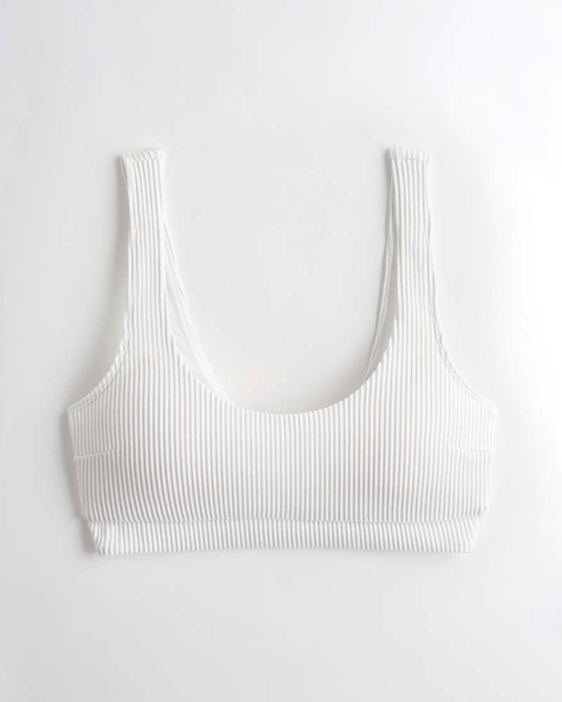 ribbed scoop bikini top