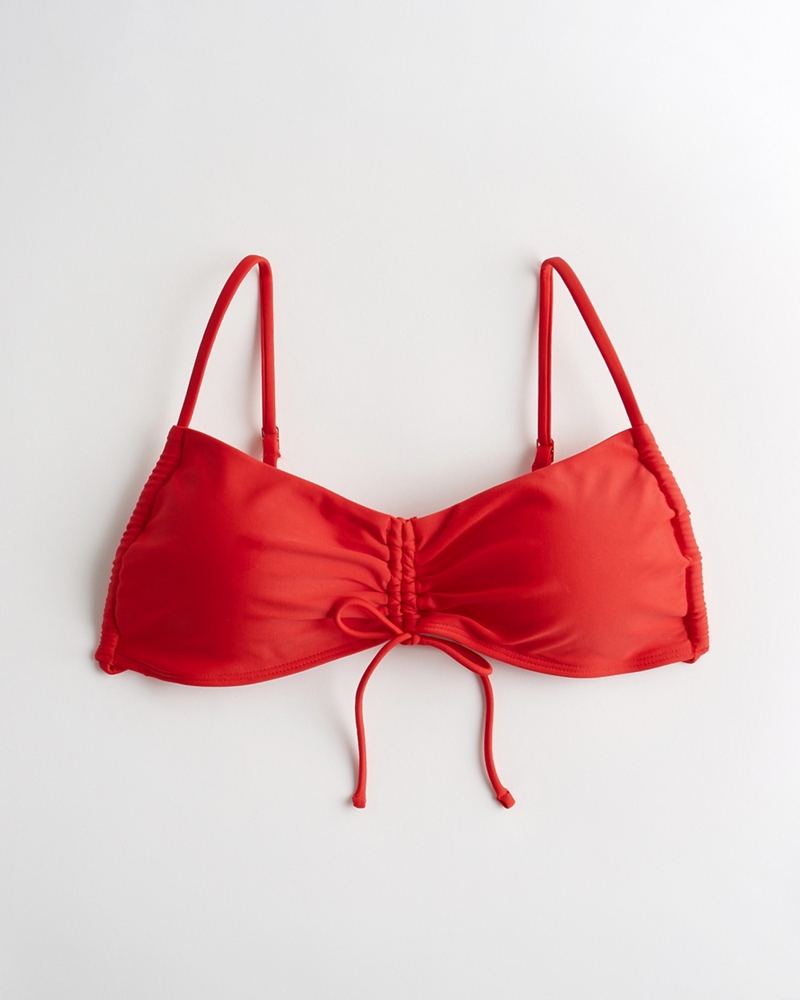 hollister tie front scoop bikini top