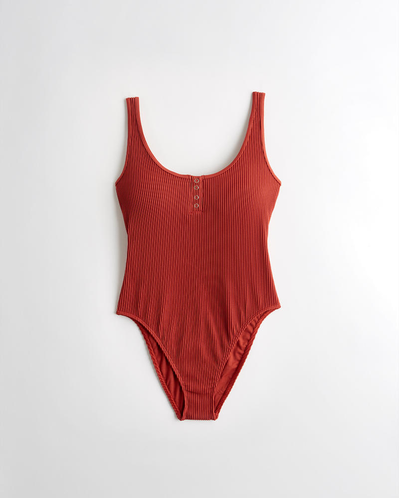 Girls Henley Scoop e Piece Swimsuit Girls Swimwear