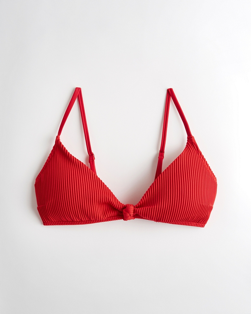 ribbed triangle bikini top hollister