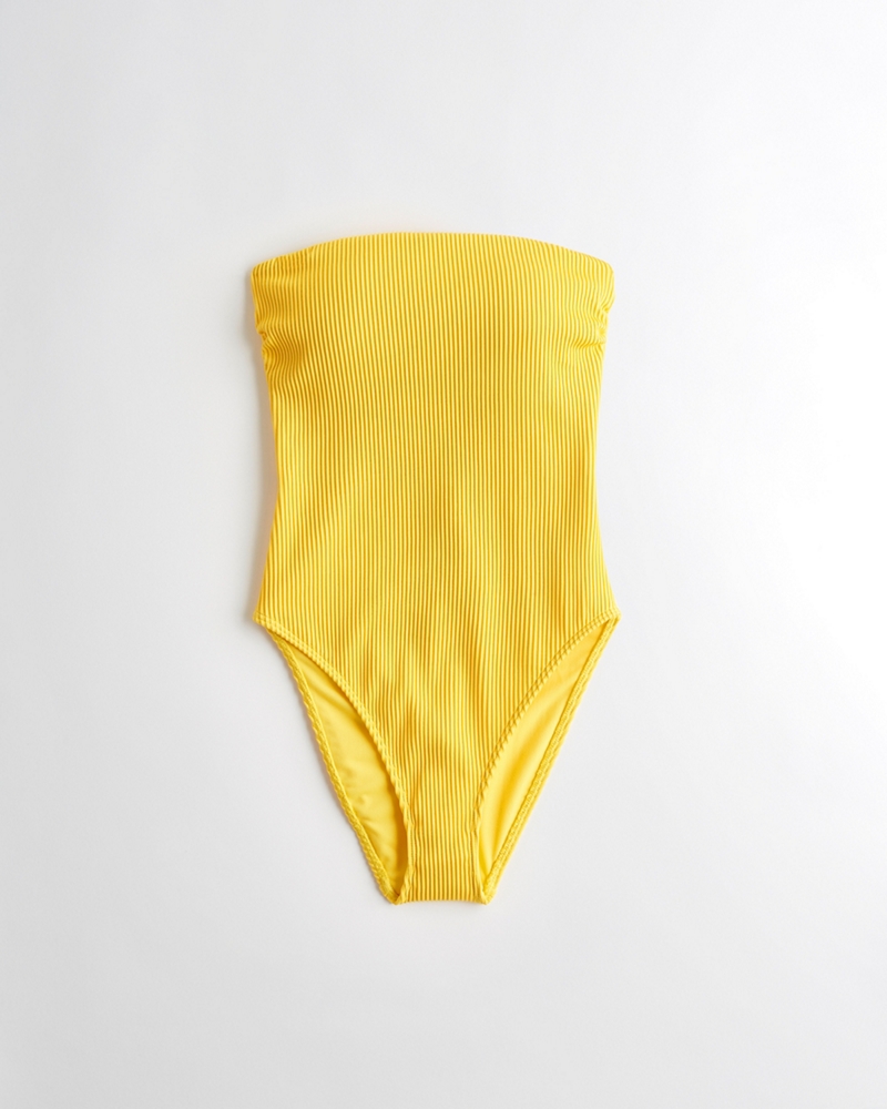 yellow hollister bathing suit