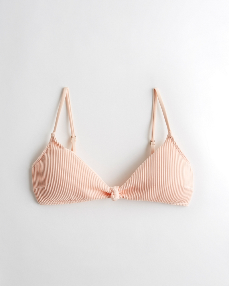 hollister ribbed triangle bikini top