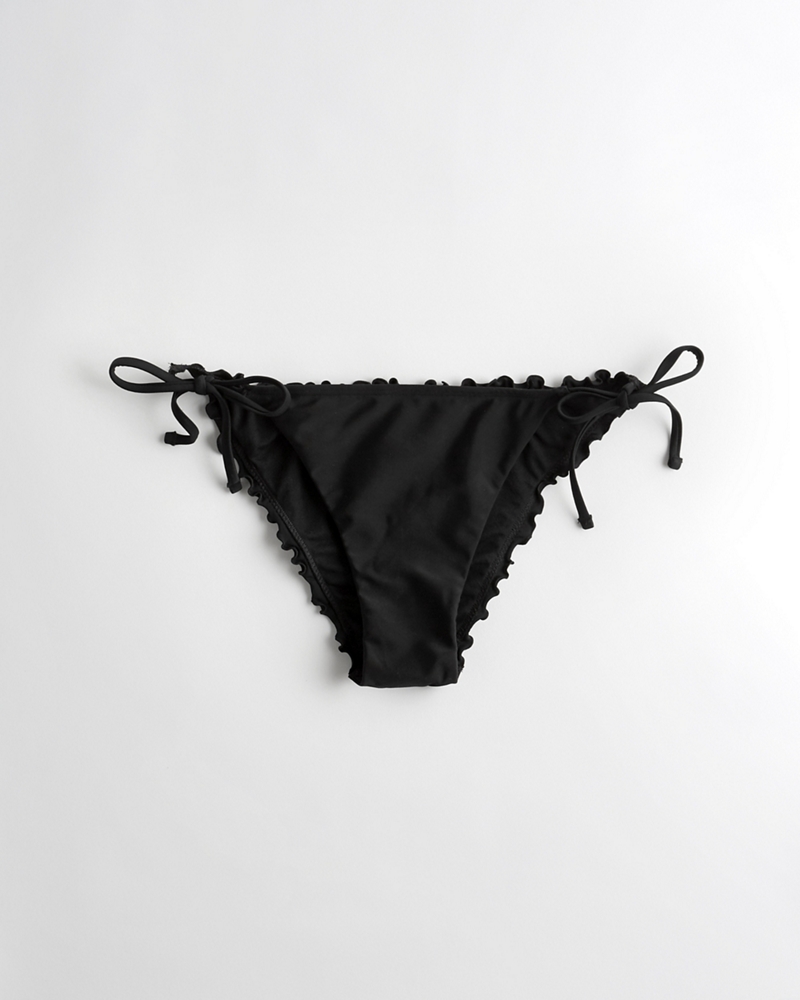 ruffle black bikini bottom