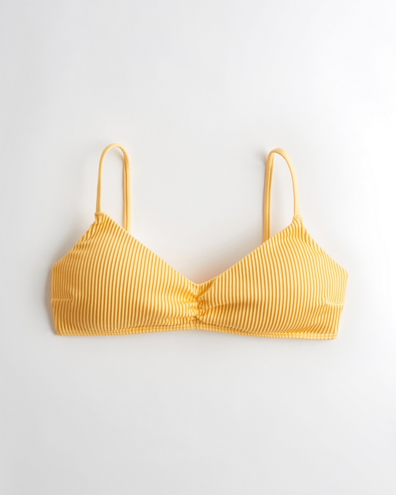 ribbed scoop bikini top hollister