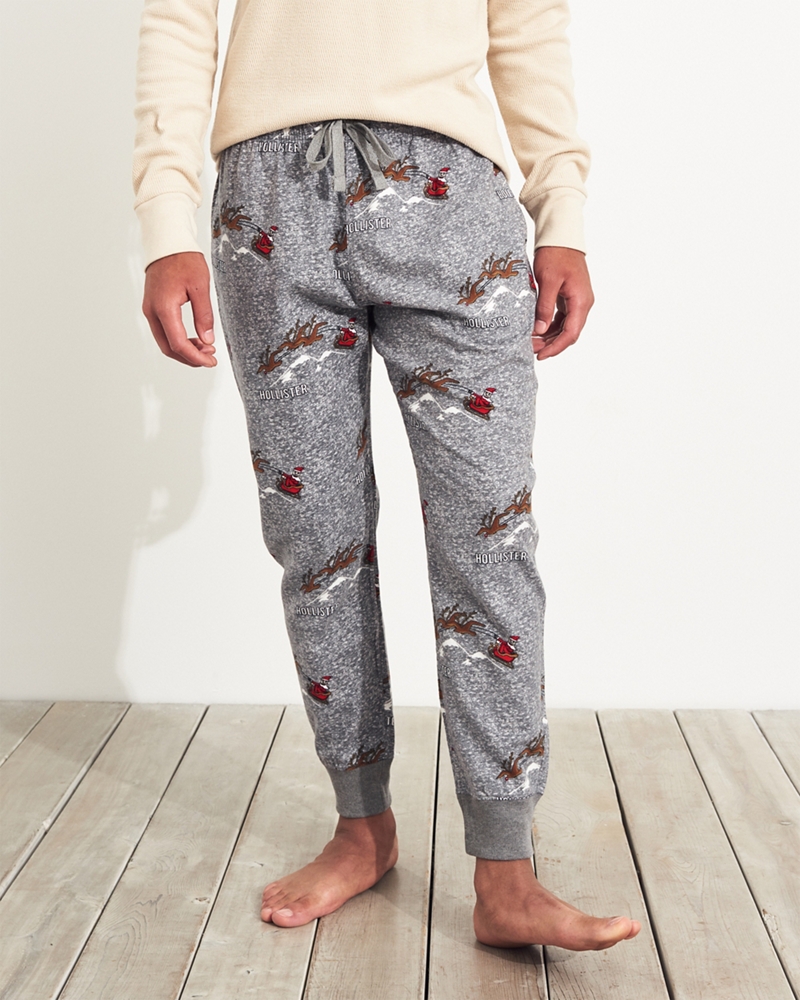 hollister flannel joggers