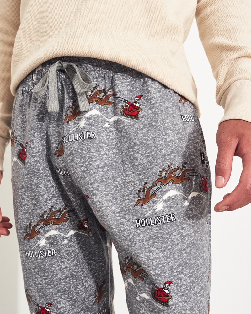 hollister flannel joggers