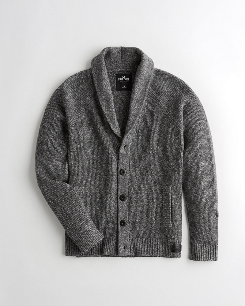 hollister grey cardigan