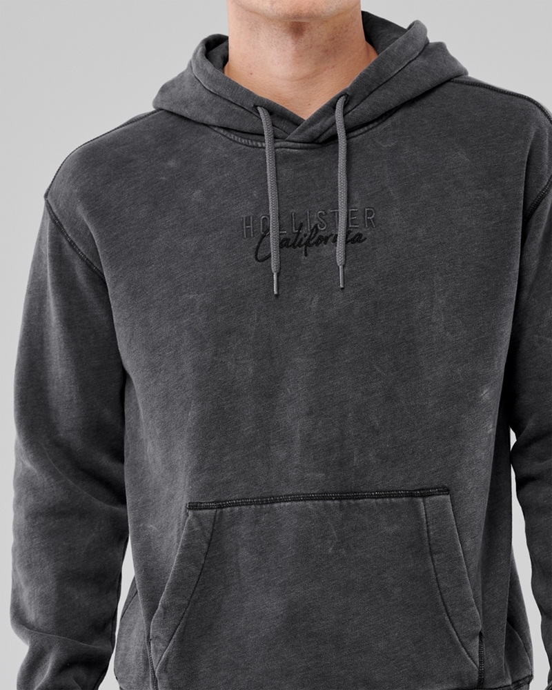 hollister embroidered logo hoodie