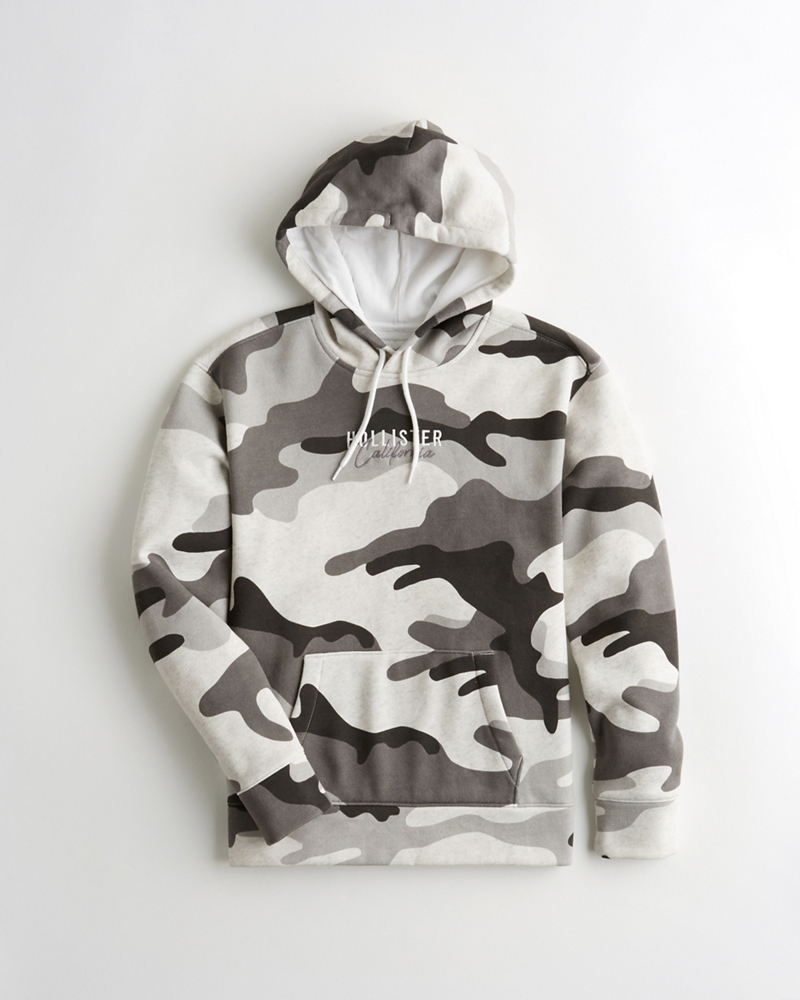 camo hoodie hollister